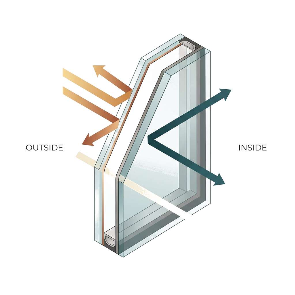 IzolGlass thermal coating cross-section diagram